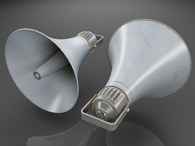 Vintage Horn Speaker Megaphone 3d model