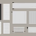 Collection of Various Modern Heating Radiators in Different Styles and Colors