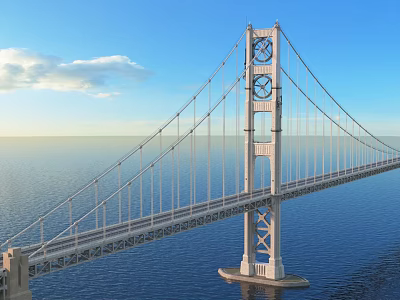Modern Bridge 3d model