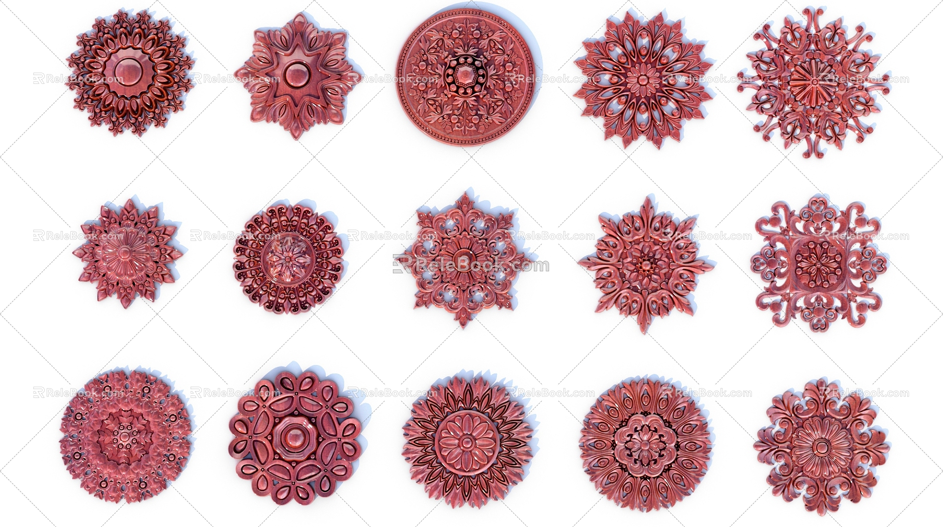 European-style carved decoration 3d model