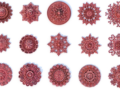 European-style carved decoration 3d model