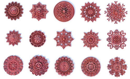 European-style carved decoration 3d model