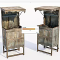 Vintage Wooden Shoe Cabinets With Retro Design And Classic Drawer Features