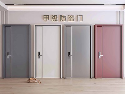 Entry door Class A security door can only be password lock paint door mother door 3d model