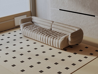 Modern three-seat sofa 3d model