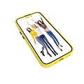 Yellow Border Phone Case With Three Women Raising Hands In Jeans
