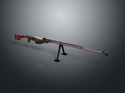 rifle semi-automatic rifle combat rifle battle rifle carbine war rifle attack rifle 3d model