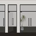Modern Interior With Glass Sliding Doors Palm Tree And Wooden Floor