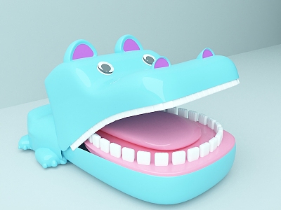 cartoon doll hippo toy 3d model