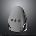 Egg Shaped White Pet House with Wooden Windows Gray Base And Decorative Holes