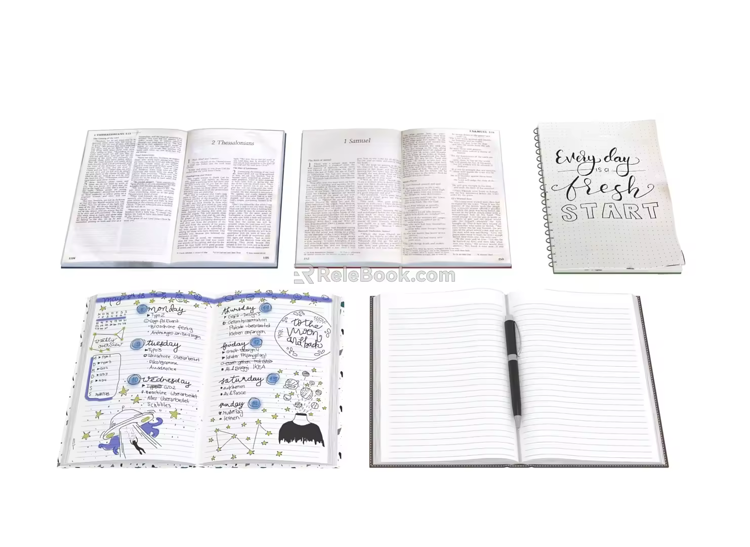 Modern Notebook Open Book Notebook 3d model