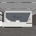 Company Front Desk Front Desk Reception Area Front Desk Background Wall Front Desk 3d model