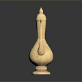 Elegant Golden Household Vessel With Lid Two Handles And Round Base