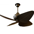Elegant Air Conditioning Fan With Metallic Blades And Modern Ceiling Design