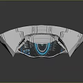 Advanced Computer Control Station With Multiple Blue Holographic Screens And Futuristic Interface