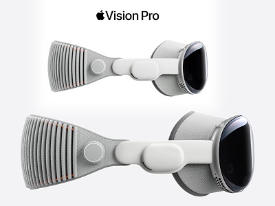 Modern VisionPro Apple V R Headset Apple Vision Apple V R Virtual Reality Virtual Interactive Headset 3d model