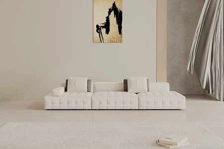Three-seat sofa 3d model