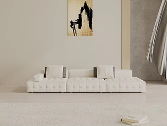 Three-seat sofa 3d model