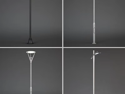 Outdoor Lights With Different Modern Styles For Garden And Street Illumination 3d model