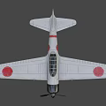 Vintage Fighter Aircraft with Red Roundels on Wings and White Weathered Body and Propeller Design