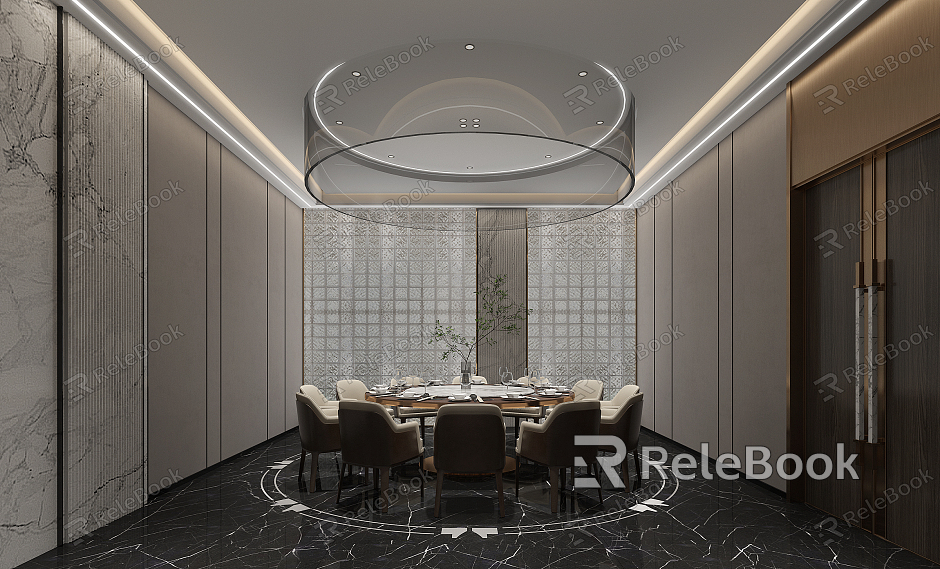 Modern Room Restaurant Room Aisle model