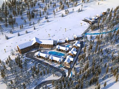 Snow Country Ski Resort 3d model