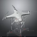 White Quadcopter Drone For Space Exploration And Cosmic Mission Support