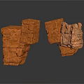Natural Wood And Stone Decorative Blocks With Rough Textured Surfaces For Construction