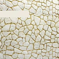 Natural Textured Stone Wall With White Decorative Pattern For Interior Design 3d model