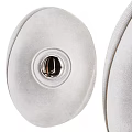 Modern Round Fabric Wall Lamp With Soft Surface And Metal Light Socket For Indoor Decoration