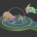 Modern game character pica chubaokemeng elf pokemeng god beast 3d model