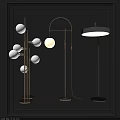 Modern Metal Floor Lamps With Spherical Arched And Disc Shaped Designs