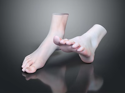 Man Feet 3D Rendered Anatomical Model With Realistic Toes And Skin Texture 3d model