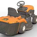 Orange Victory Riding Lawn Mower For Outdoor Gardening And Lawn Maintenance