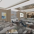 Exquisite Modern Real Estate Sales Office With Residential Project Sand Table And Comfortable Negotiation Area