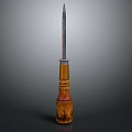 Sturdy Hardware Tool Screwdriver With Ergonomic Wooden Handle And Steel Shaft For Daily Use