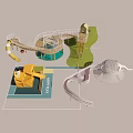 Children's Play Area With Slide Climbing Structure And Interactive Lawn Design