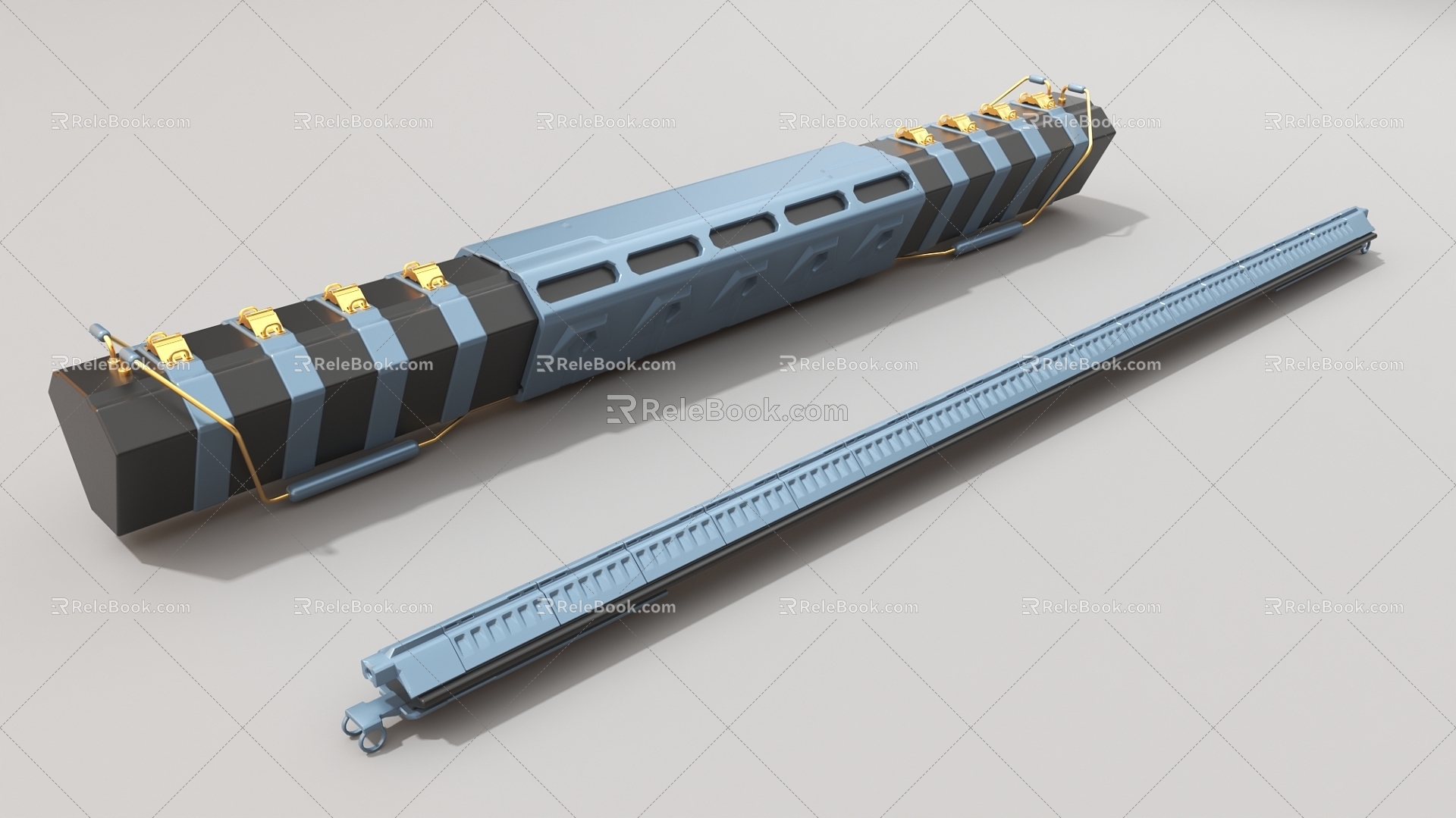 Hard surface machinery high-tech industrial parts 3d model