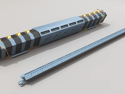 Industrial Equipment Linear Guide Rail High Precision Metal Structure Mechanical Components 3d model