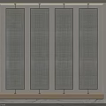 Modern Room Divider Four Panel Lattice Design In Interior With White Cabinet Window Marble Floor