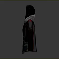 Hooded Jacket In Modern Design With Red Accents Zipper Closure And Long Sleeves