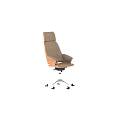 Modern Wooden Leather Desk And Chair Set With Swivel Wheels And Adjustable Backrest