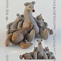 Soft Plush Fabric Stuffed Dolls In Sitting Position With Various Sizes And Soft Texture