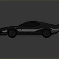 Sleek Dark Colored Concept Car With Illuminated Wheels And Rear Spoiler