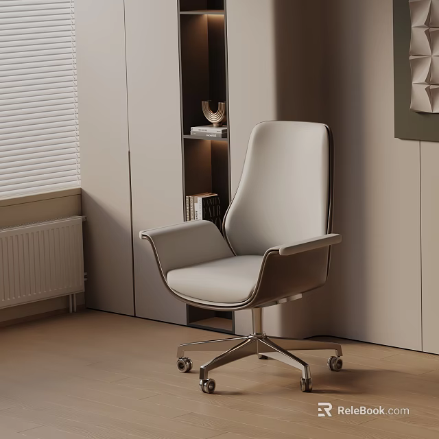 Elegant Modern White Massage Chair With Ergonomic Design For Living Room Use 3d model 