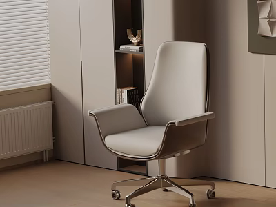 Elegant Modern White Massage Chair With Ergonomic Design For Living Room Use 3d model