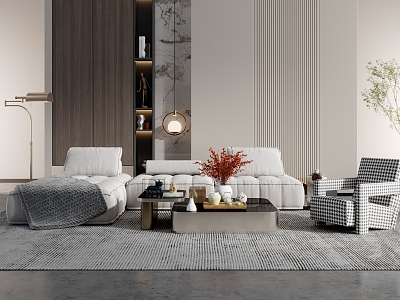 Modern sofa coffee table combination home model