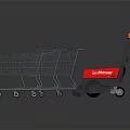 Red Cart Mover Towing Multiple Metal Shopping Carts In Retail Setting