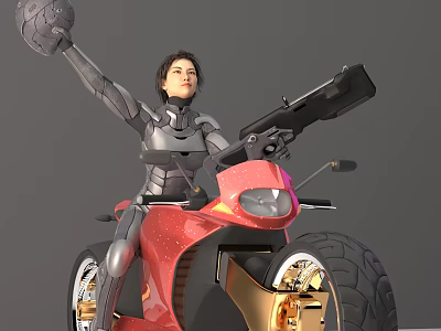 Modern Motorcycle 3d model