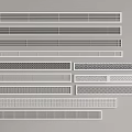 Variety of Air Conditioner Air Vents with Different Grille Patterns and Styles